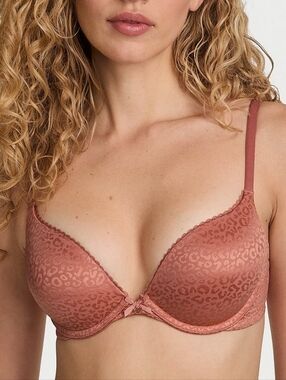 Victoria's Secret Body By Victoria  Push Up Bra Desert Sand Pink Sz 38DD